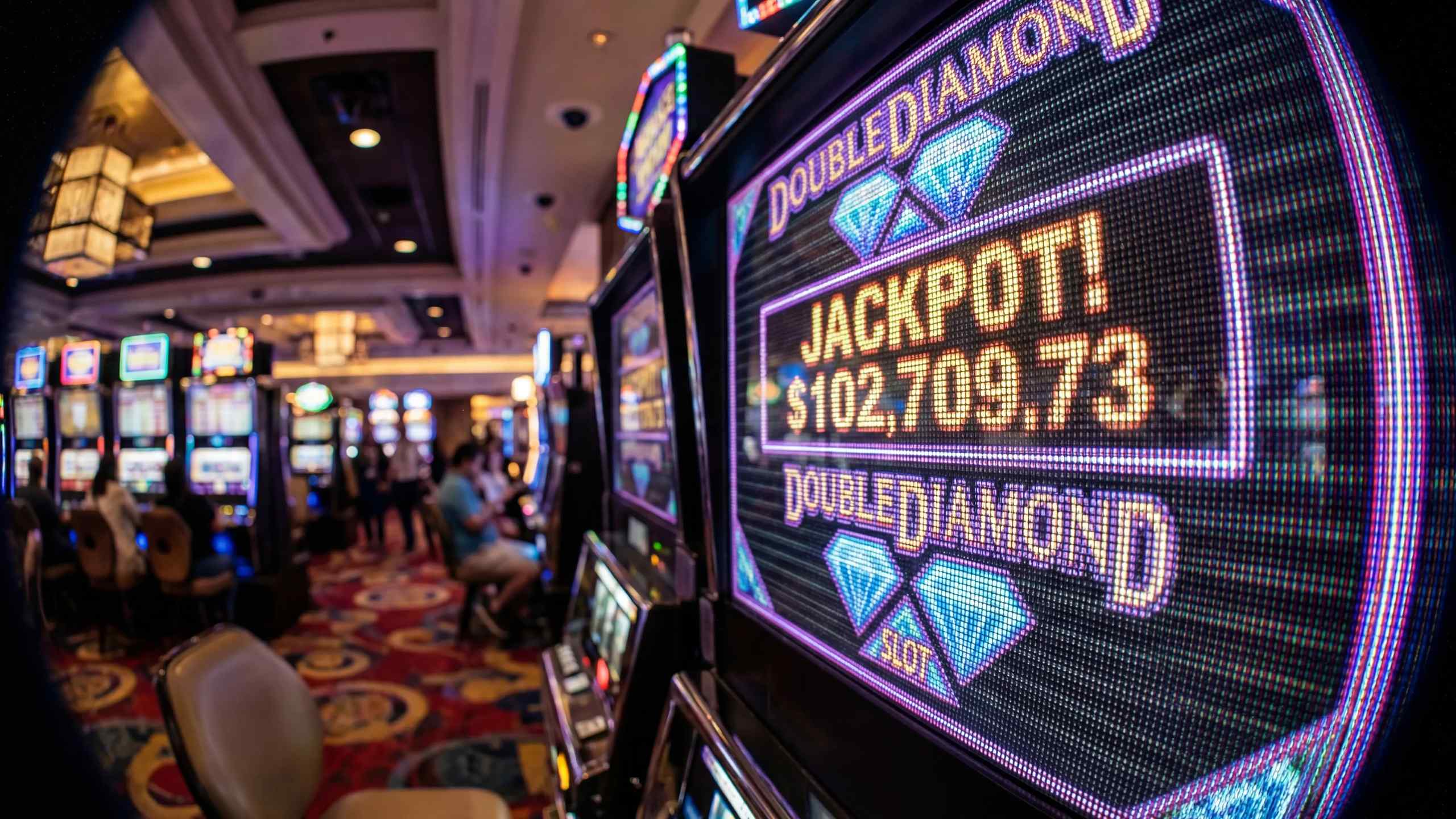 A photo of someone hitting a jackpot on popular slot Double Diamond.